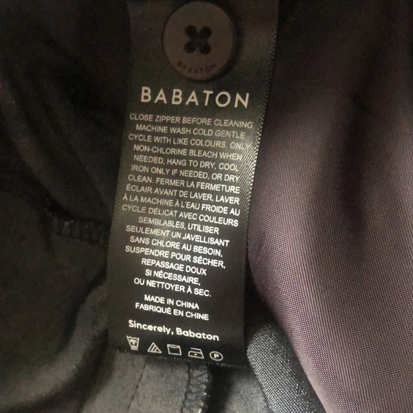 Babaton high waisted long shorts bermudas, viscose, floral abstract pattern sz 8 - Picture 4 of 8